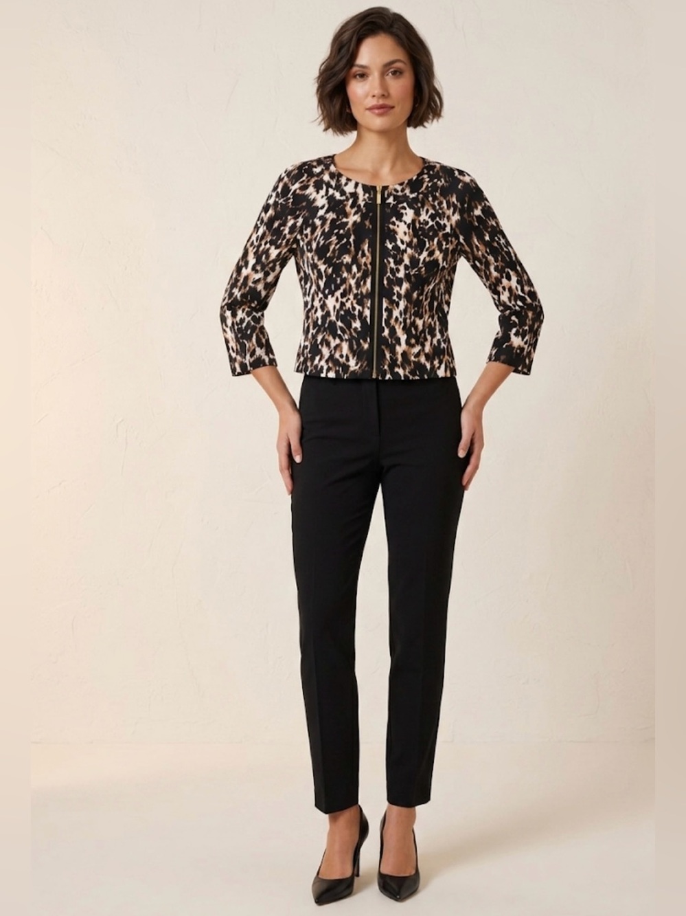 St. John Animal-Print Jacket